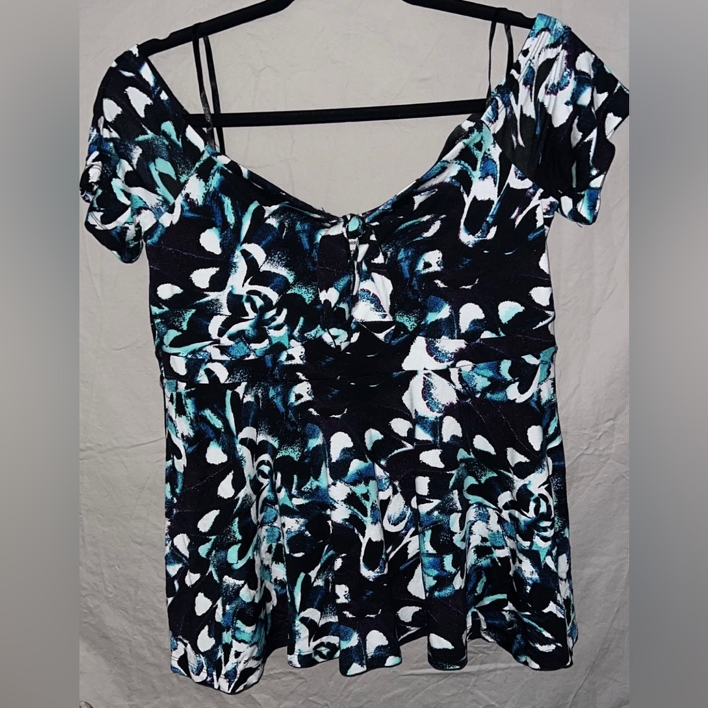 Torrid Multicolor Peplum Babydoll Top
